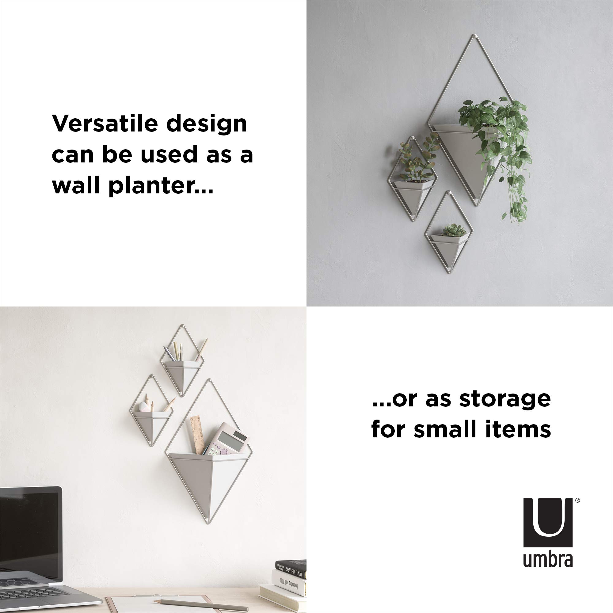 Amazon｜umbra ウォールデコレーション ウォールデコ 壁面収納 花器